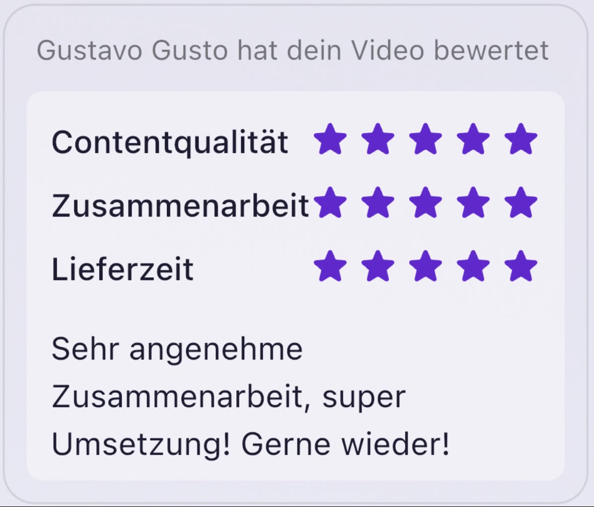 Bewertung Gustavo Gusto